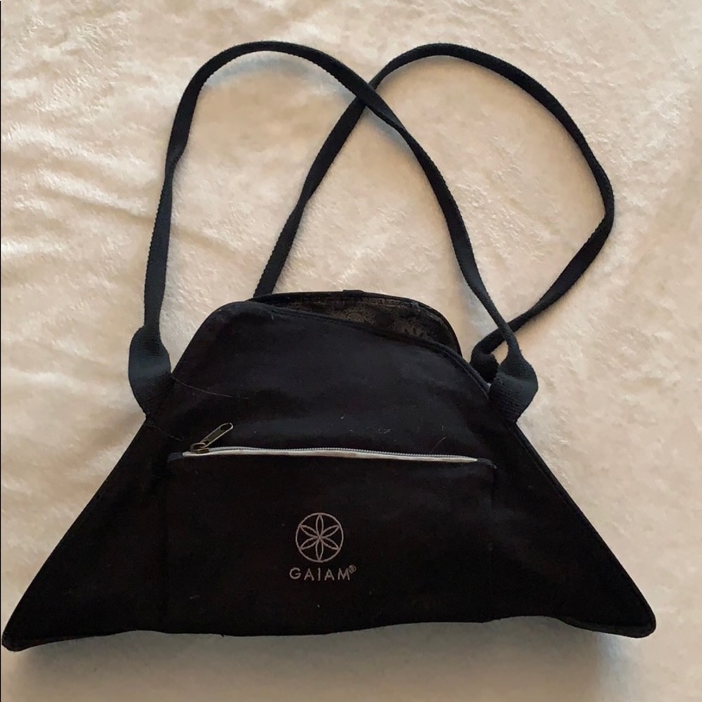 Black yoga bag